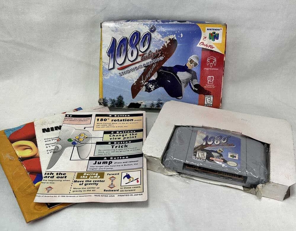 1080° Snowboarding (Nintendo 64, 1998) damaged box and manual see pics